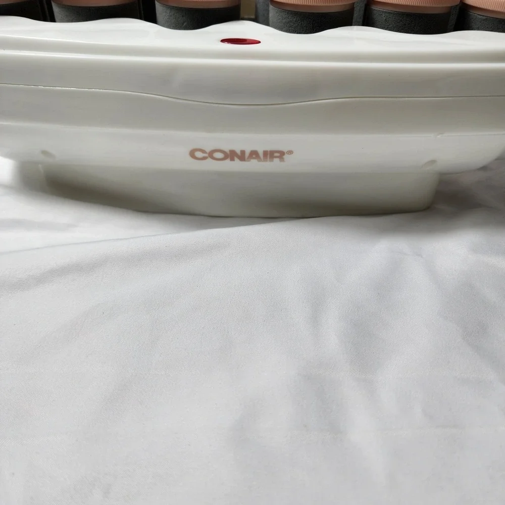 Conair Instant Heat 12 Jumbo Flocked Hair Setter Hot Rollers White CHV12XN